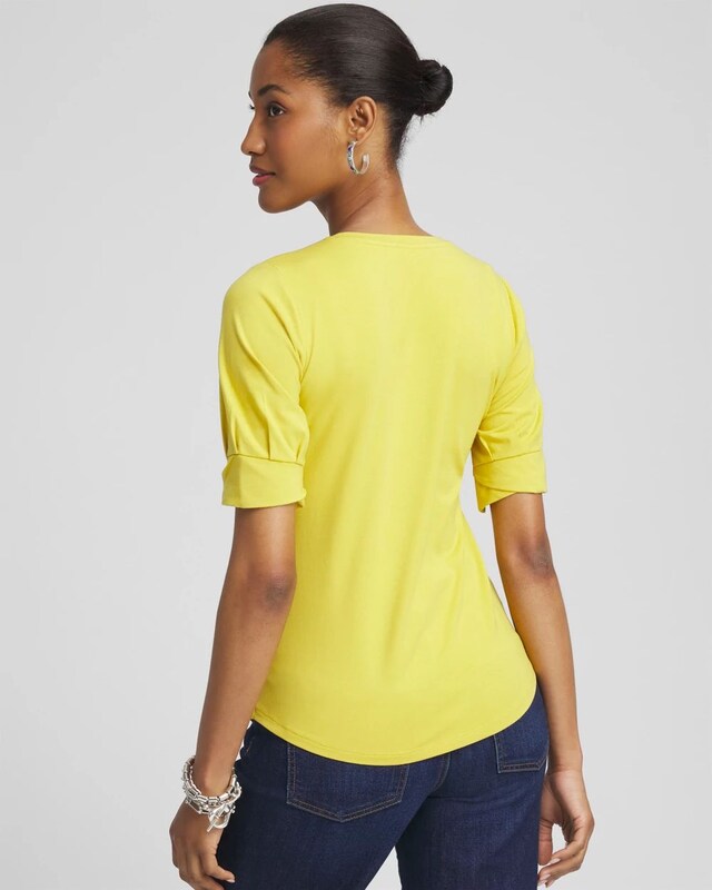 Touch of Cool Pleated Roll Cuff Tee - image 3